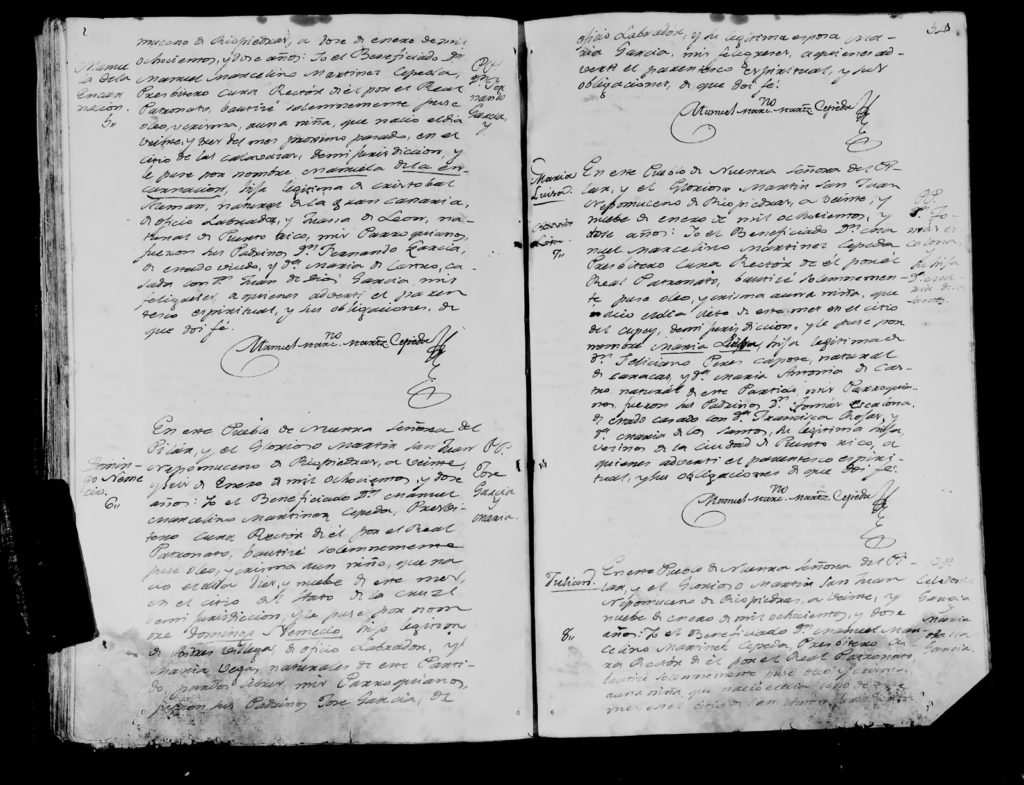 Manuela de la Encarnacion Aleman de Leon Baptism