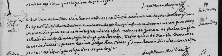 Joaquin Hernandez: A Slave Documents Where He Came From!